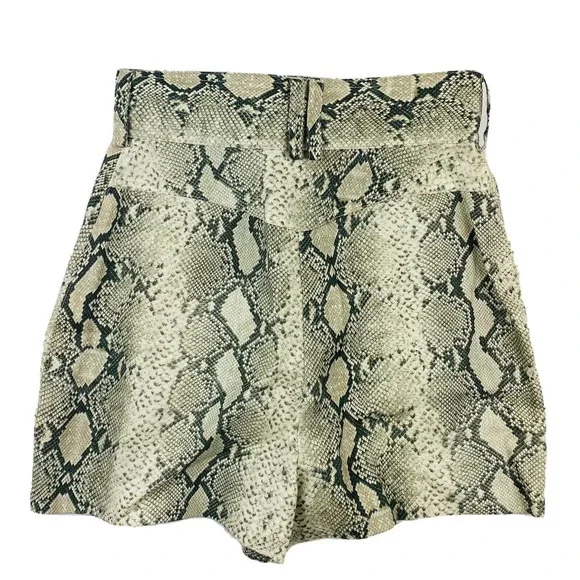 Zimmermann Boa Gray Cream Womens Pure Linen Pocket Shorts Size 0 NWT